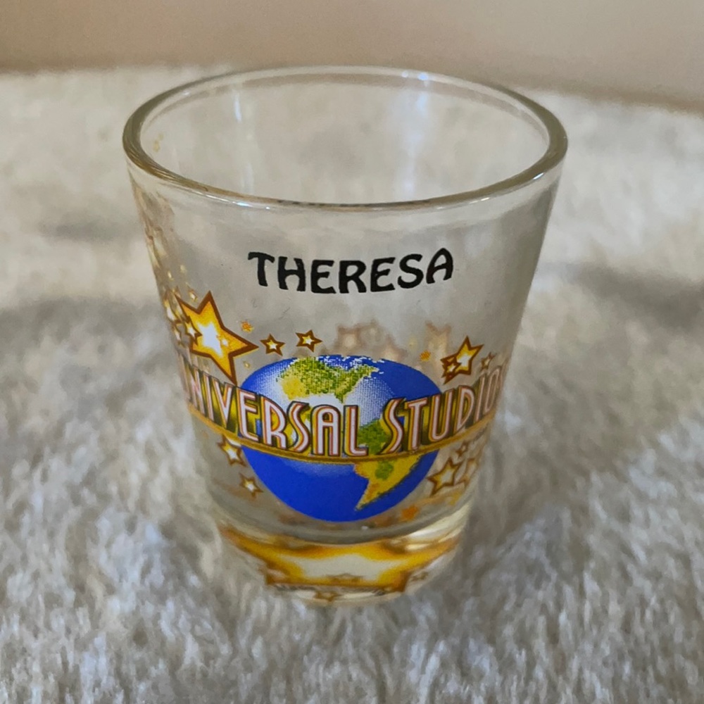 Universal studios Theresa shot glass new